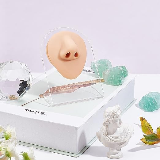 Soft Silicone Human Nose for Piercing Practice