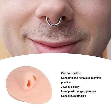 Soft Silicone Human Nose for Piercing Practice