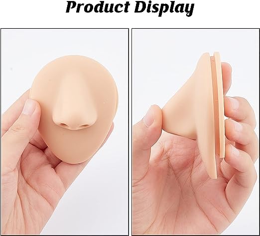 Soft Silicone Human Nose for Piercing Practice