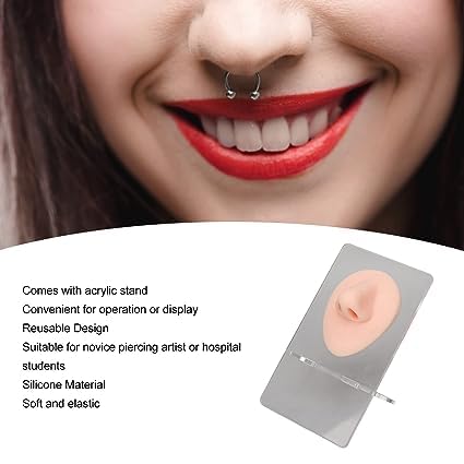 Soft Silicone Human Nose for Piercing Practice
