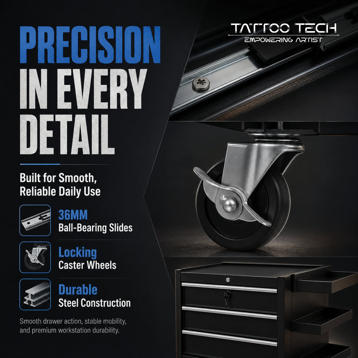 4D Large Tattoo Workstation For Studios