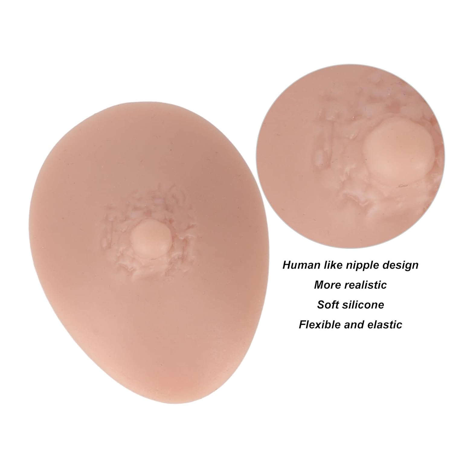 Soft Silicone Realistic Nipple Part for Piercing Practice