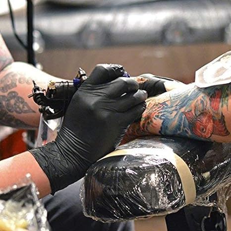 Black and Blue Gloves-100%Nitrile