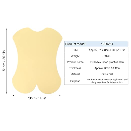 Fake Skin Full Back Tattoo Practice Skin Large
