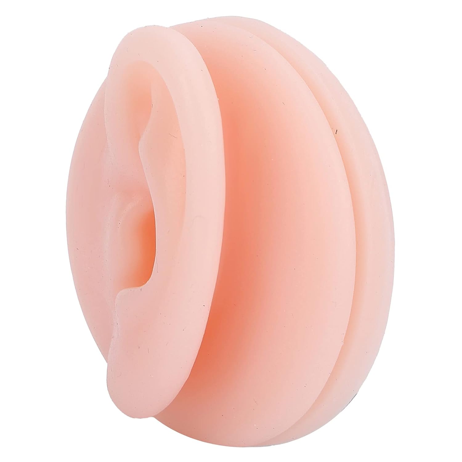 Soft Silicone Human Ear Model For Piercing Practice - Round Base