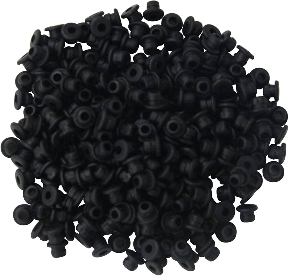 Tattoo Rubber Nipples 100pcs Black