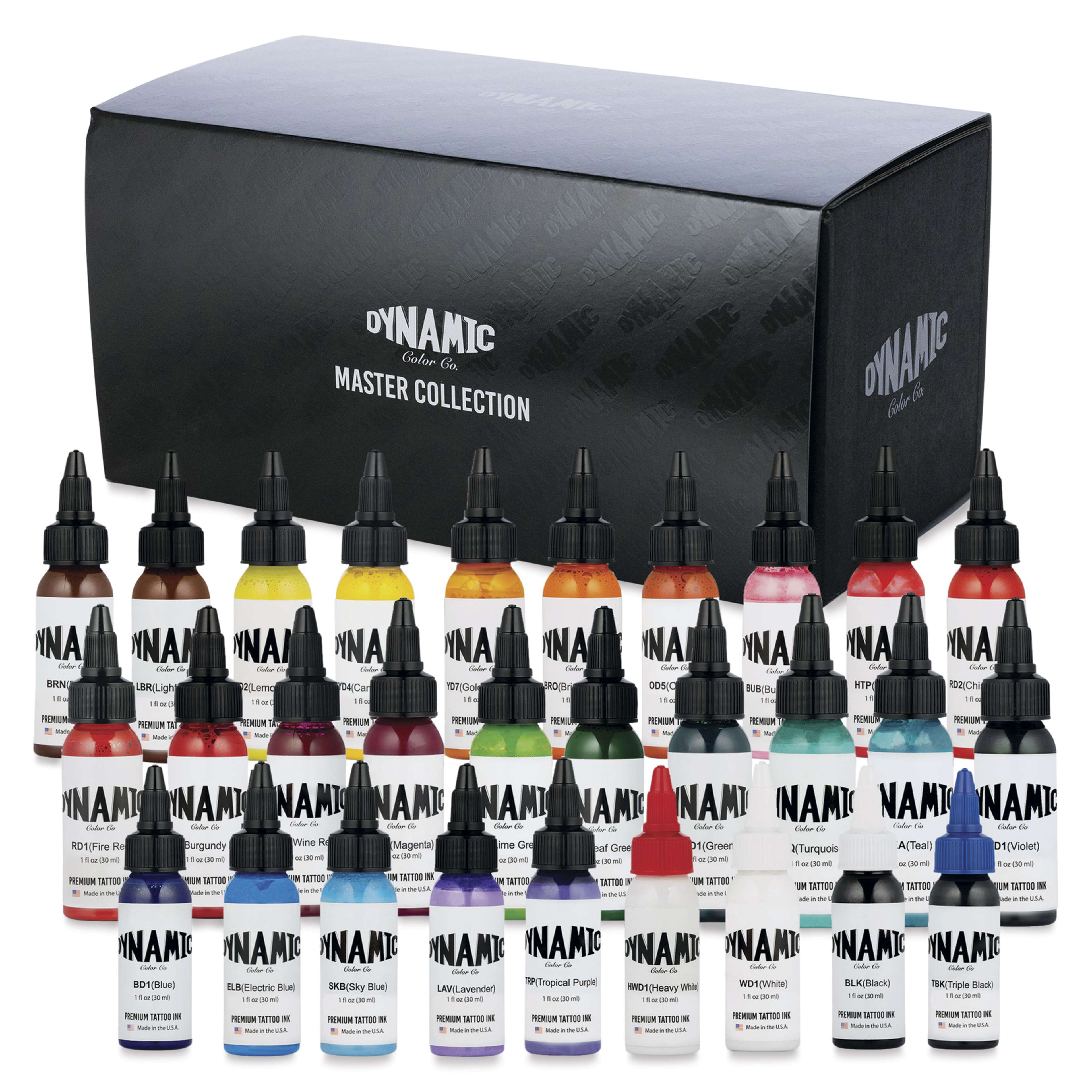 Dynamic Master Collection Tattoo Ink 32 Colour Set 1oz