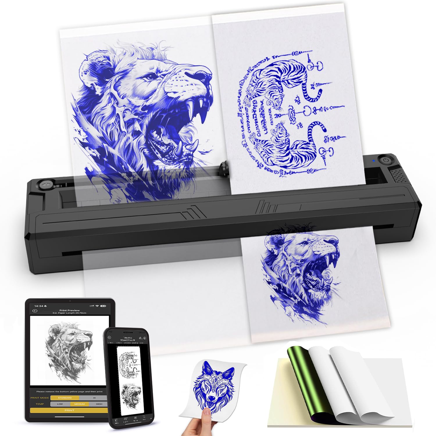 Wireless Tattoo Transfer Printer 