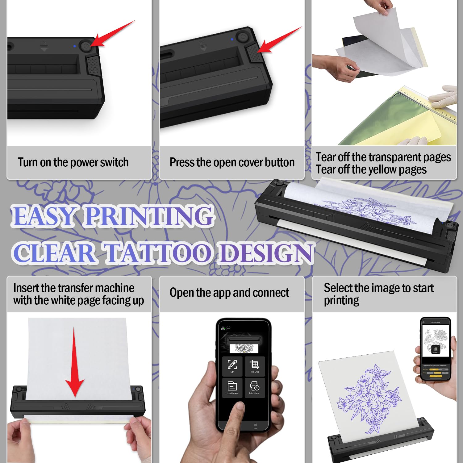 Wireless Tattoo Transfer Printer 