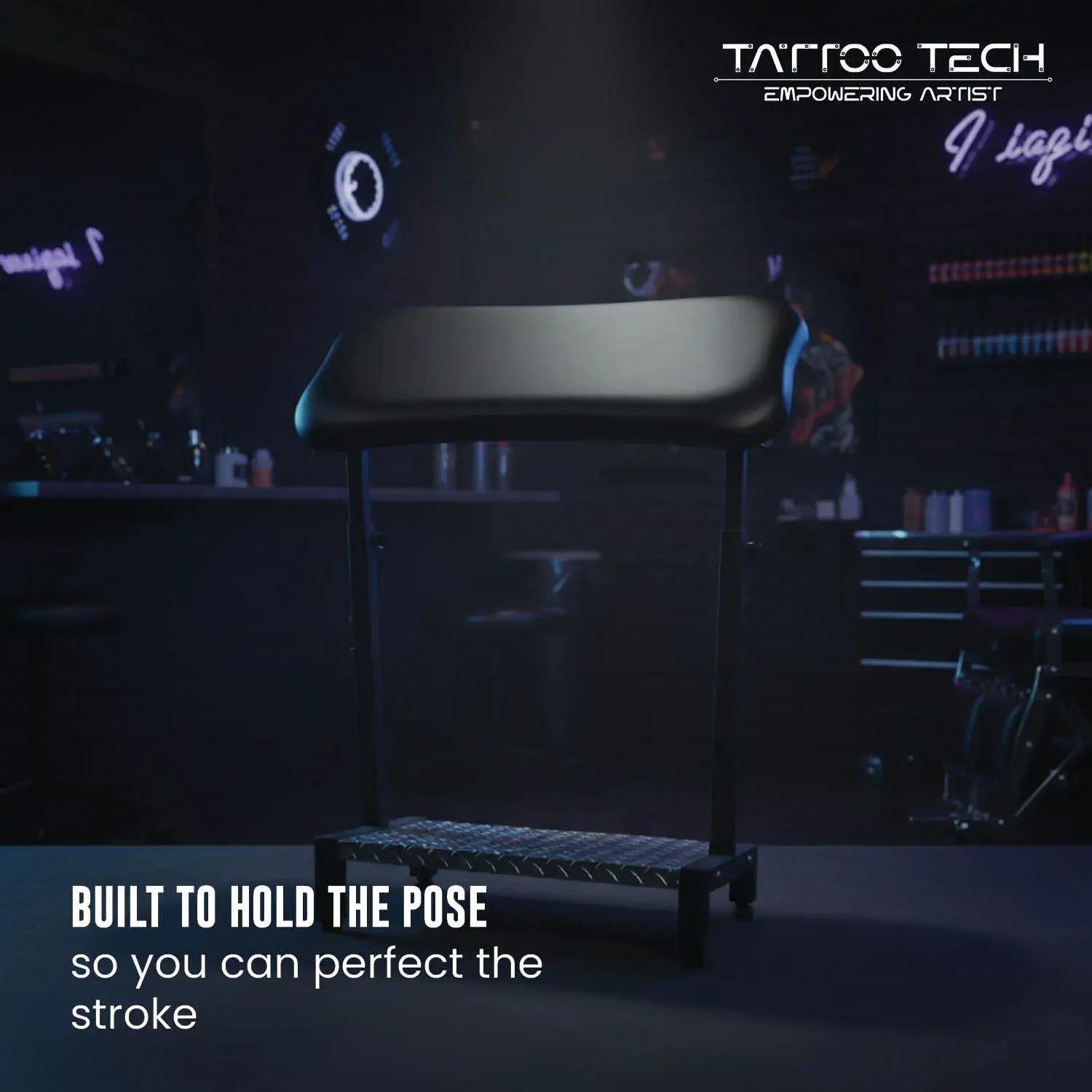 Portable Tattoo Armrest Stand with Rotating Seat