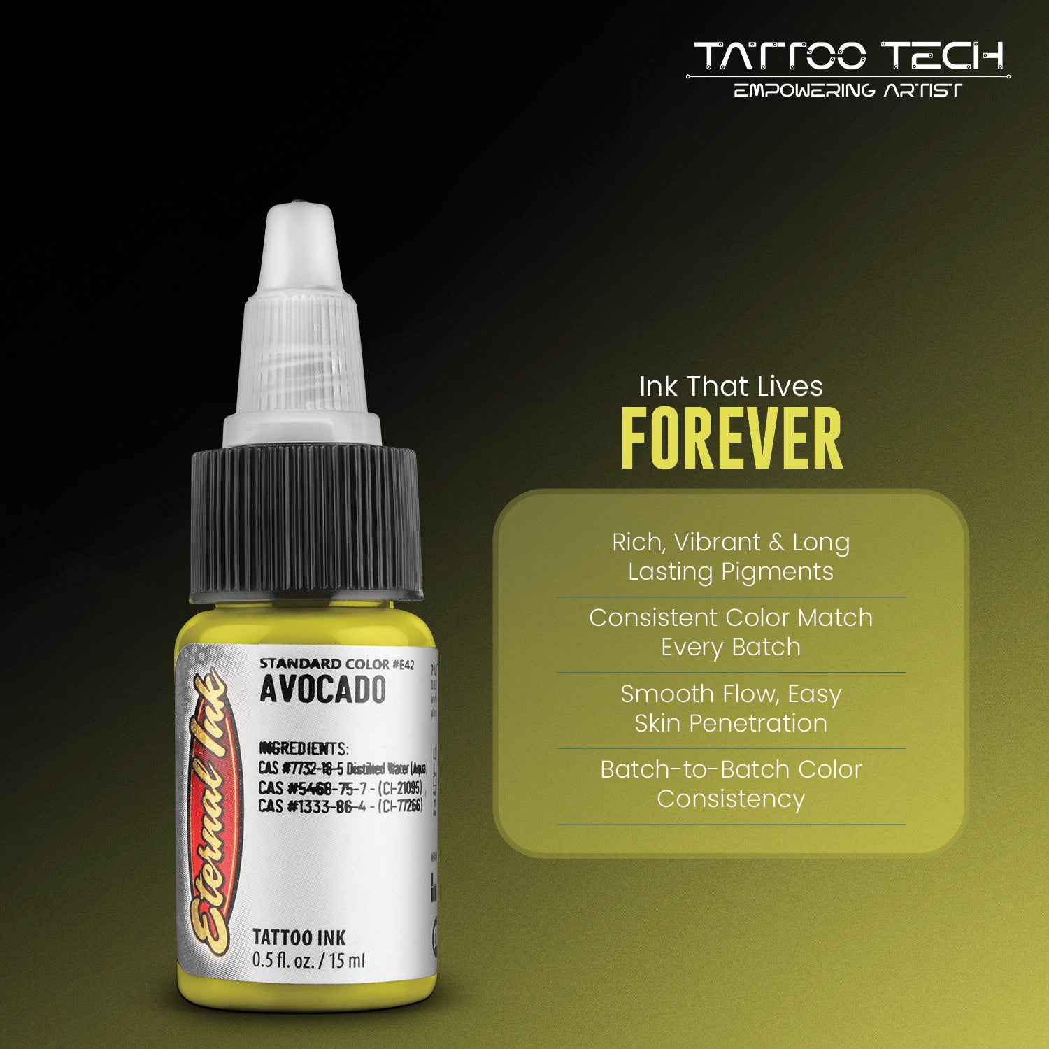Eternal Tattoo Colors - Individual Bottles - 0.5oz