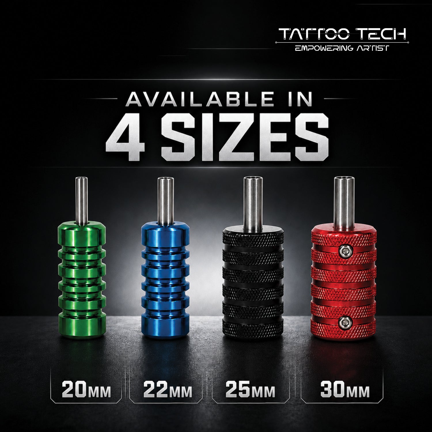 4 size Aluminium Screw Tattoo Grips