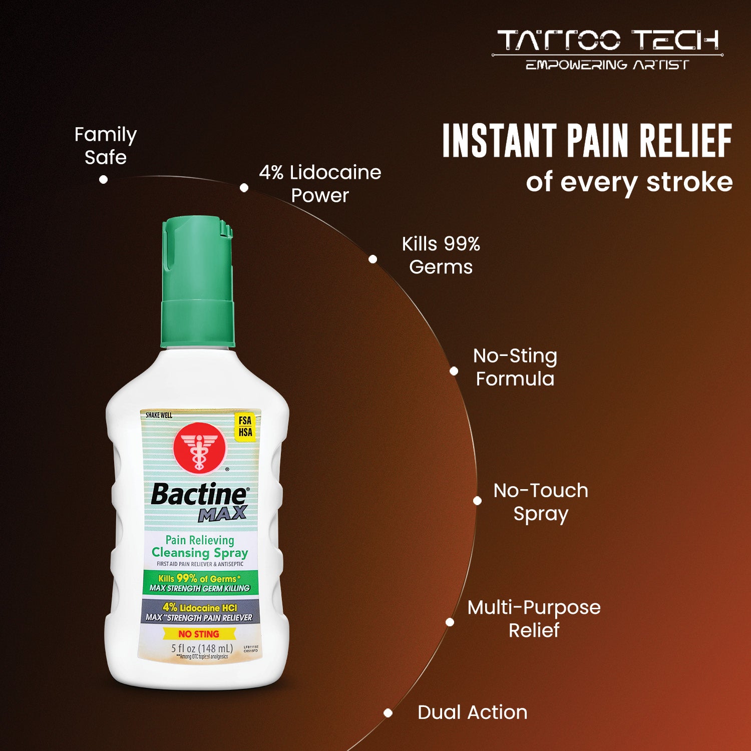 Bactine Max pain-relieving cleansing spray 