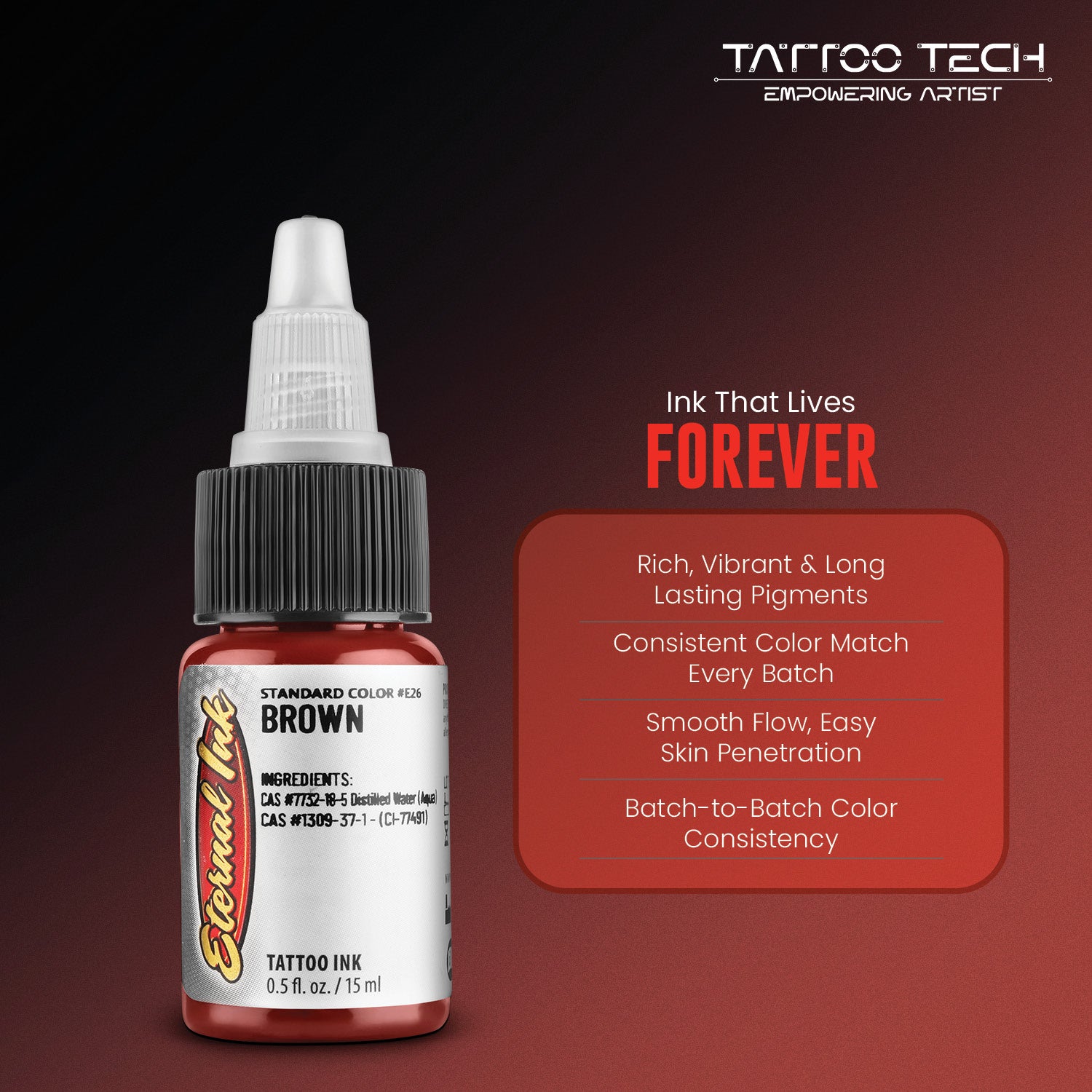 Eternal Tattoo Colors - Individual Bottles - 0.5oz