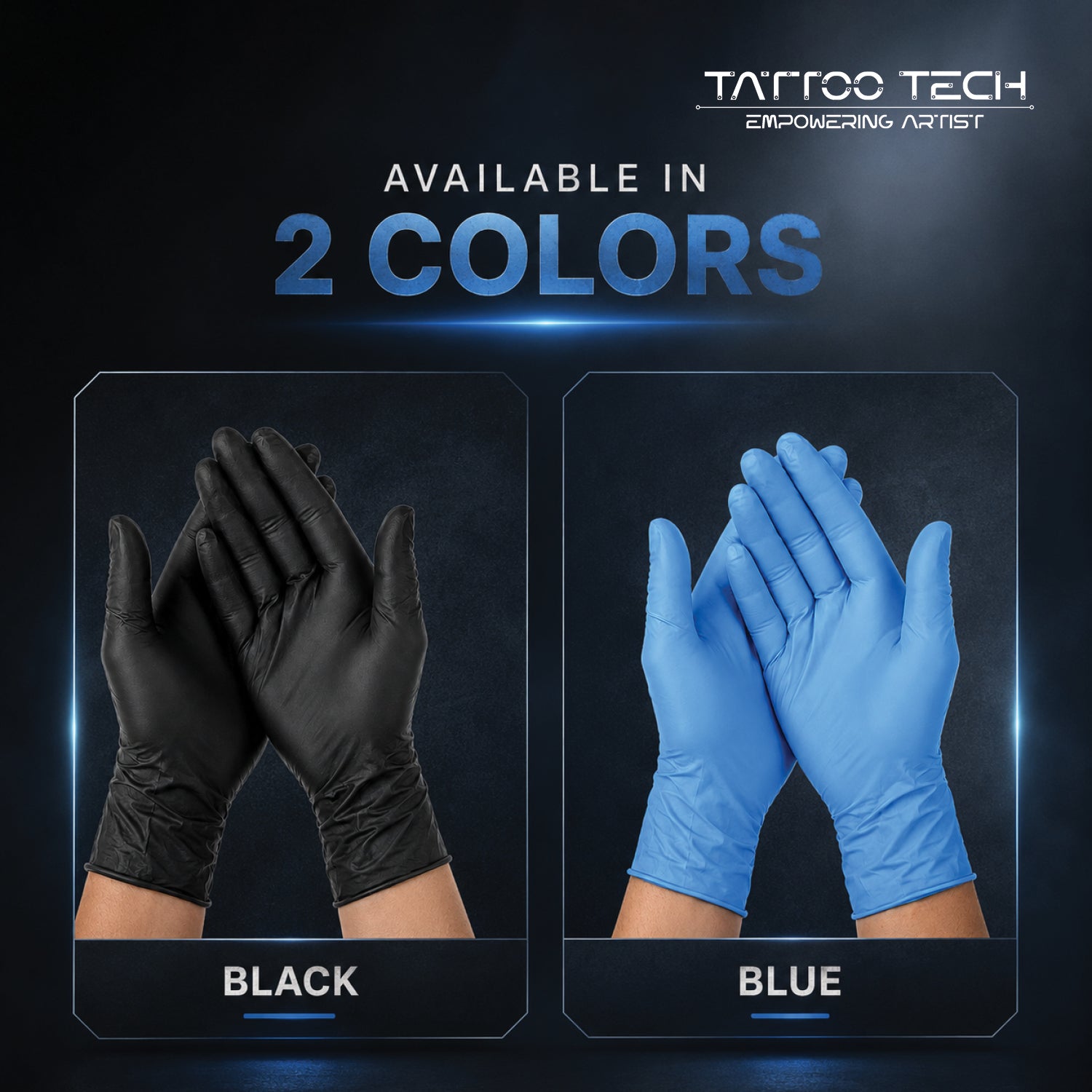 Black and Blue Gloves