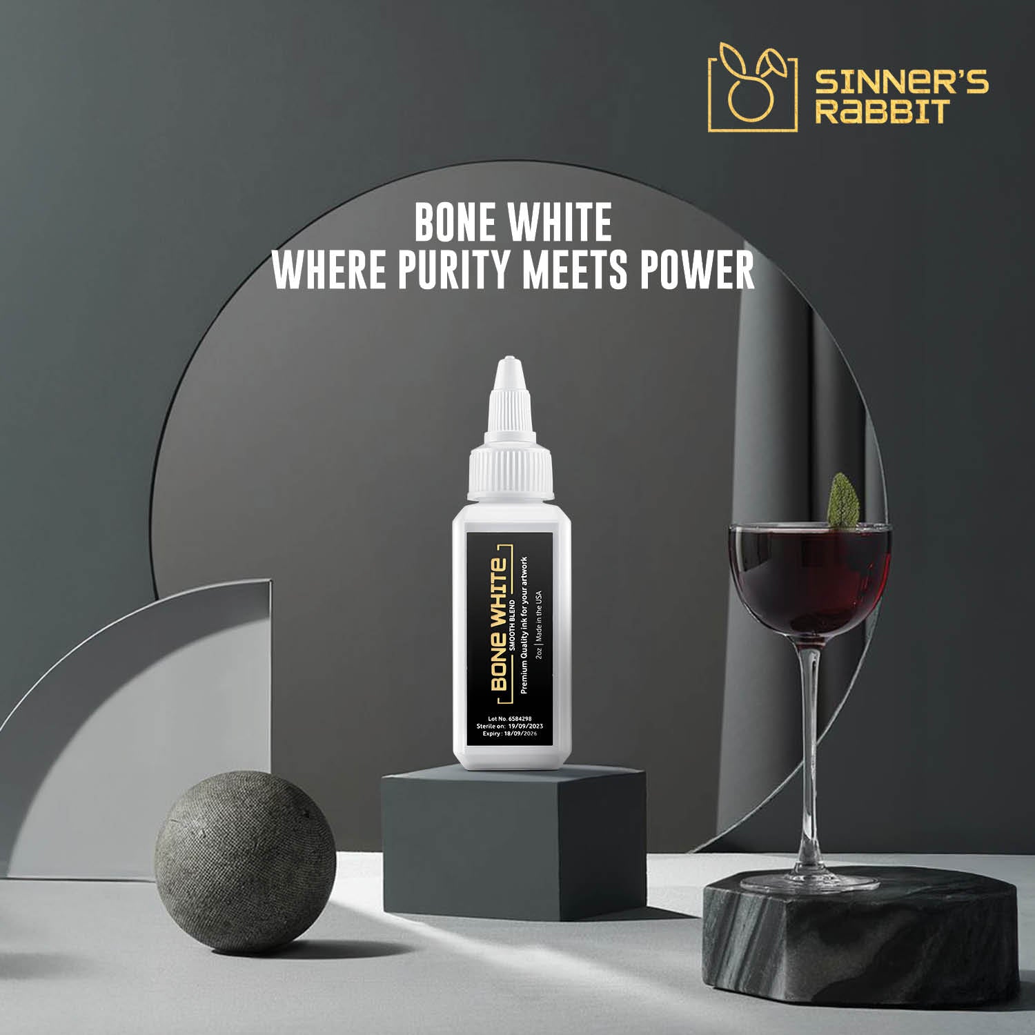 Bone White - Blended Antimicrobial White Tattoo Ink