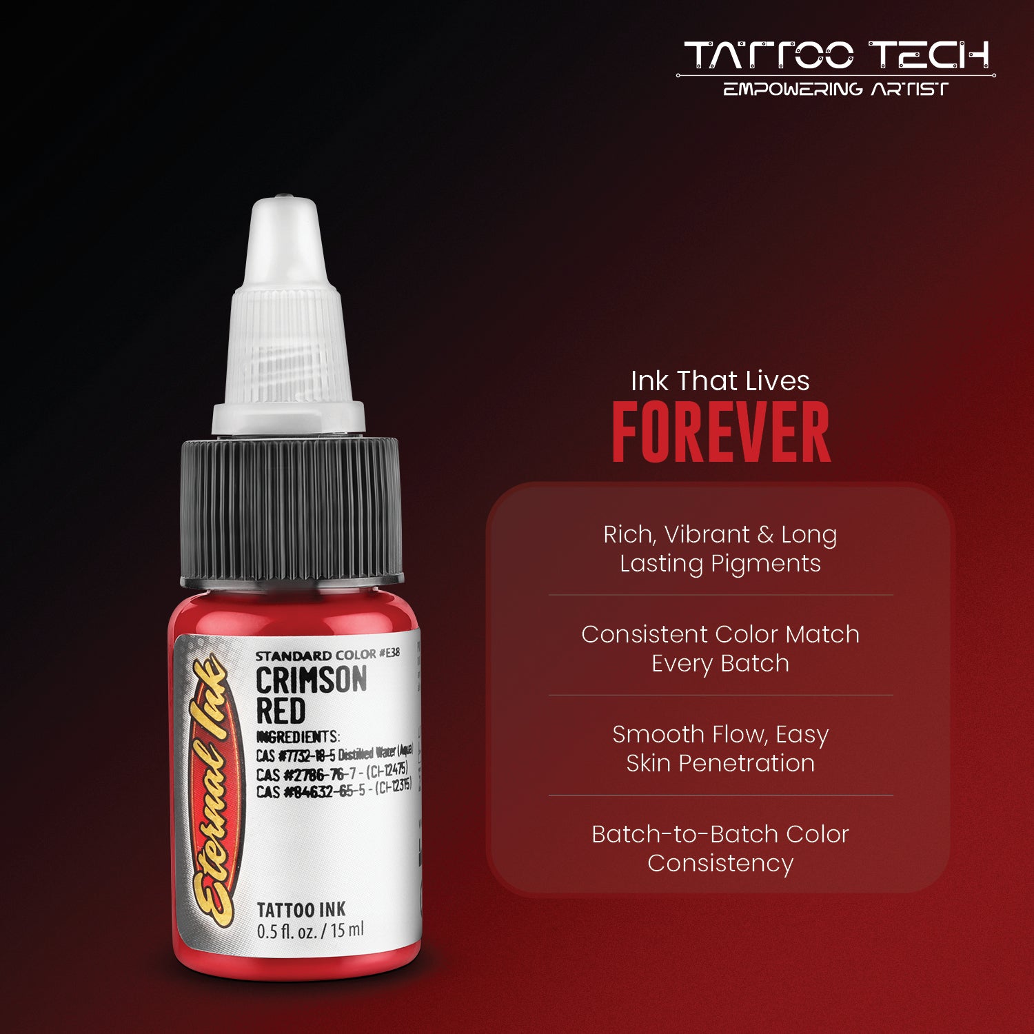 Eternal Tattoo Colors - Individual Bottles - 0.5oz