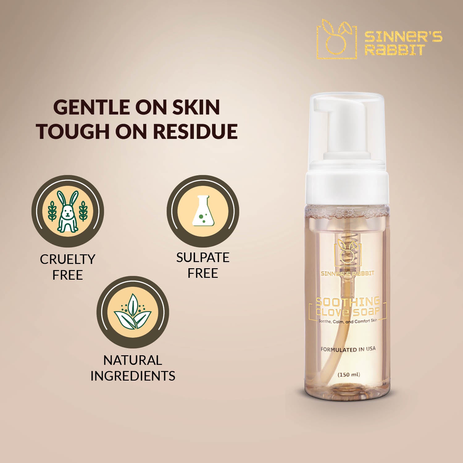 Sinner Rabbit Clove Soap - Eugenol Naturally Soothe and Protect (Ready to USE)