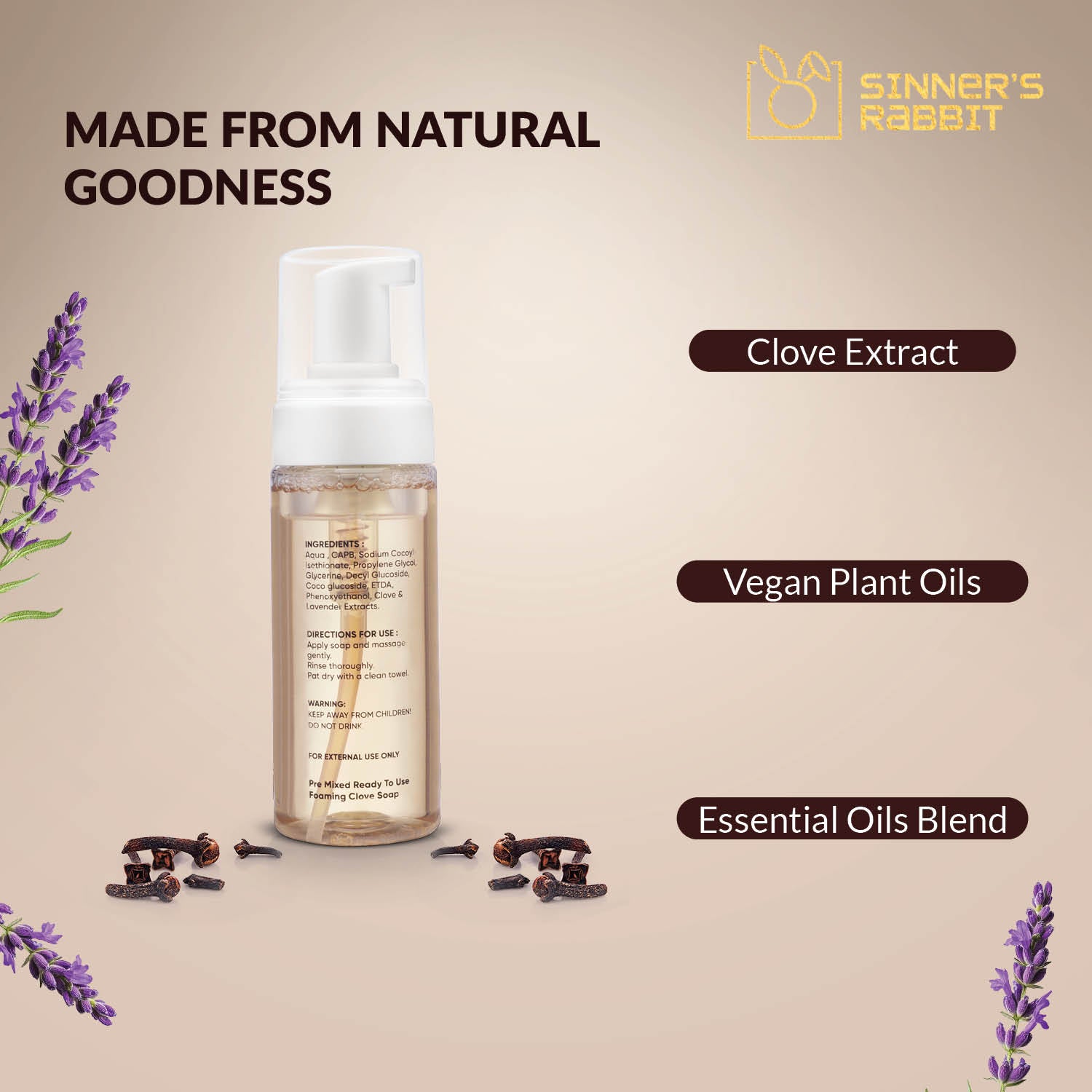 Sinner Rabbit Clove Soap - Eugenol Naturally Soothe and Protect (Ready to USE)