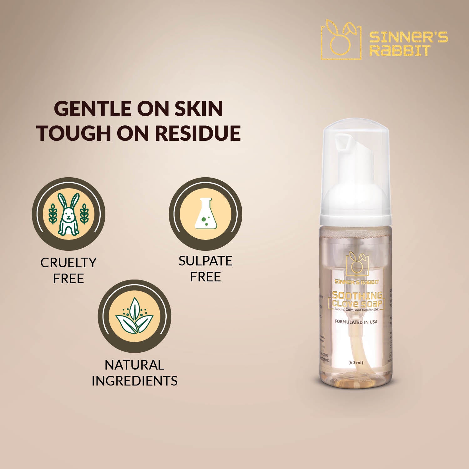 Sinner Rabbit Clove Soap - Eugenol Naturally Soothe and Protect (Ready to USE)