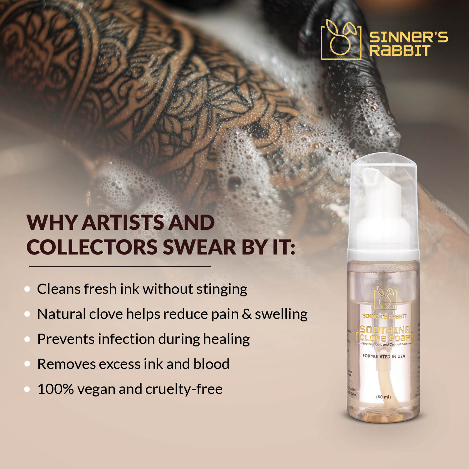 Sinner Rabbit Clove Soap - Eugenol Naturally Soothe and Protect (Ready to USE)