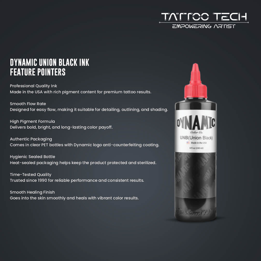 Dynamic Union Black Tattoo Ink