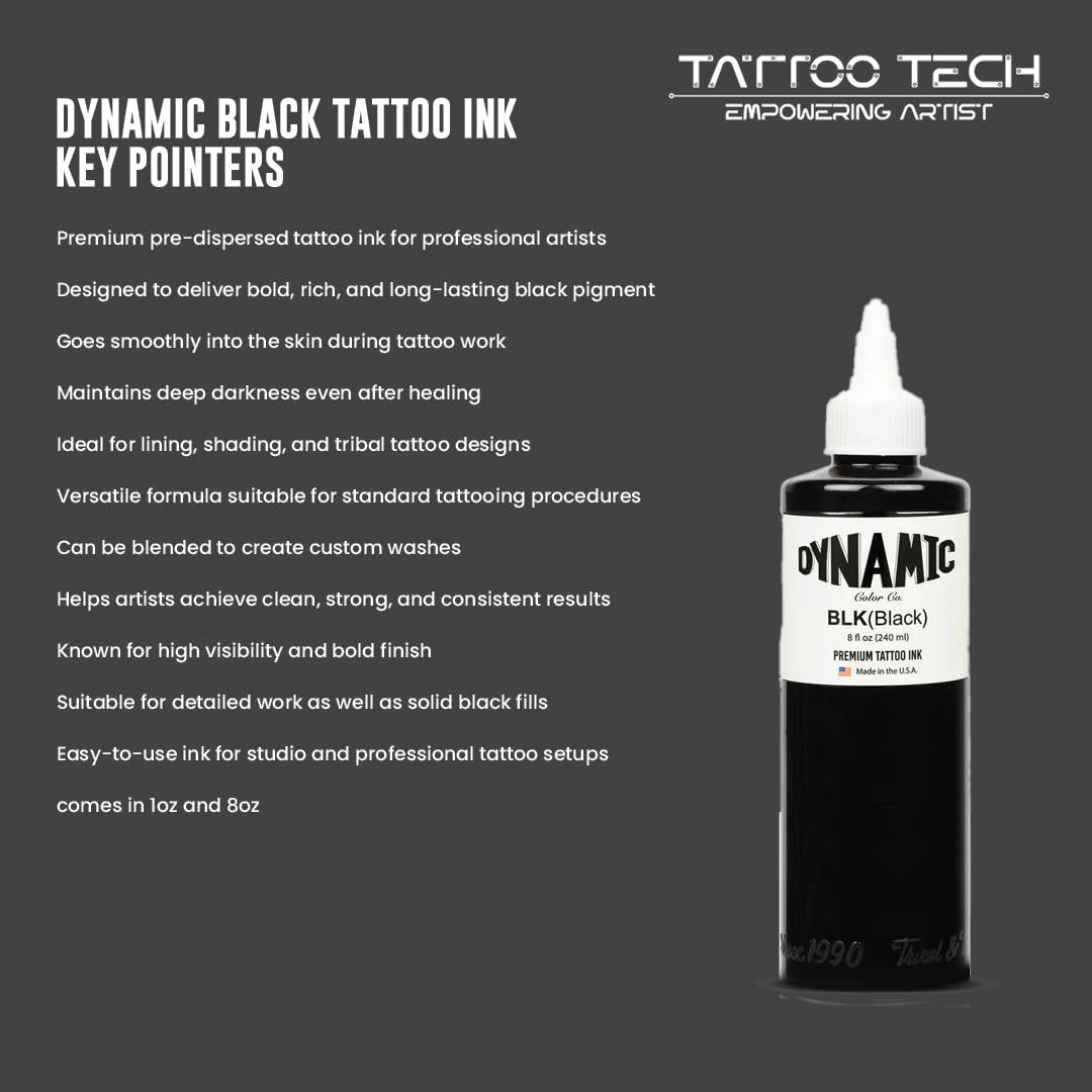 Dynamic Black Tattoo Ink