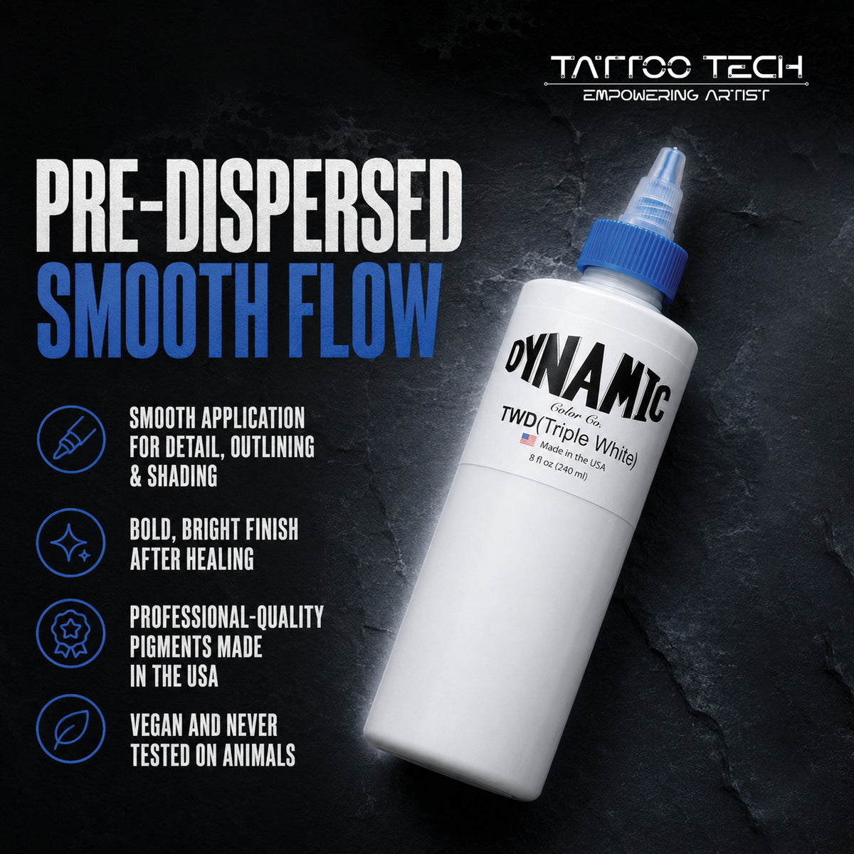 Dynamic Triple White Tattoo Ink