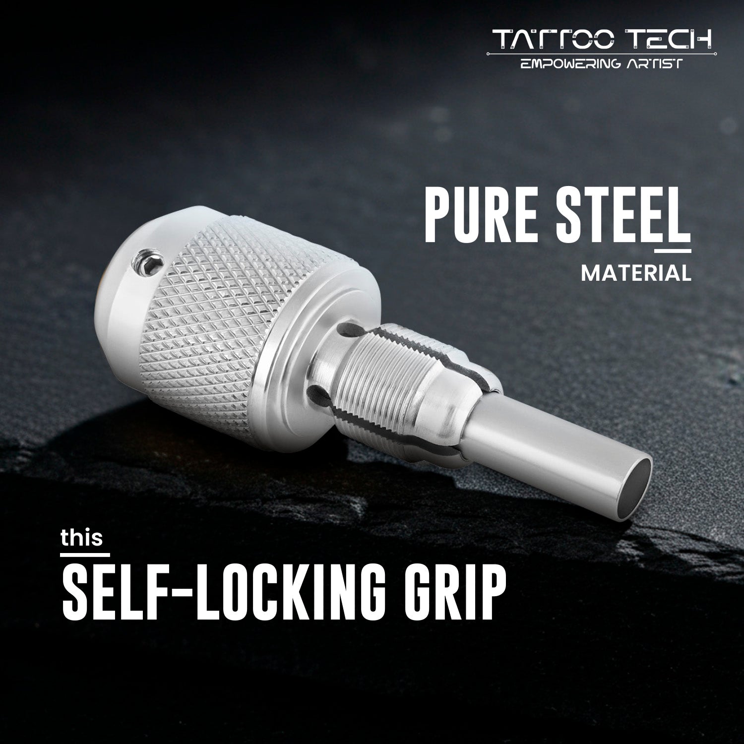 Tattoo Tech Pure Steel Material Self-Locking Grip