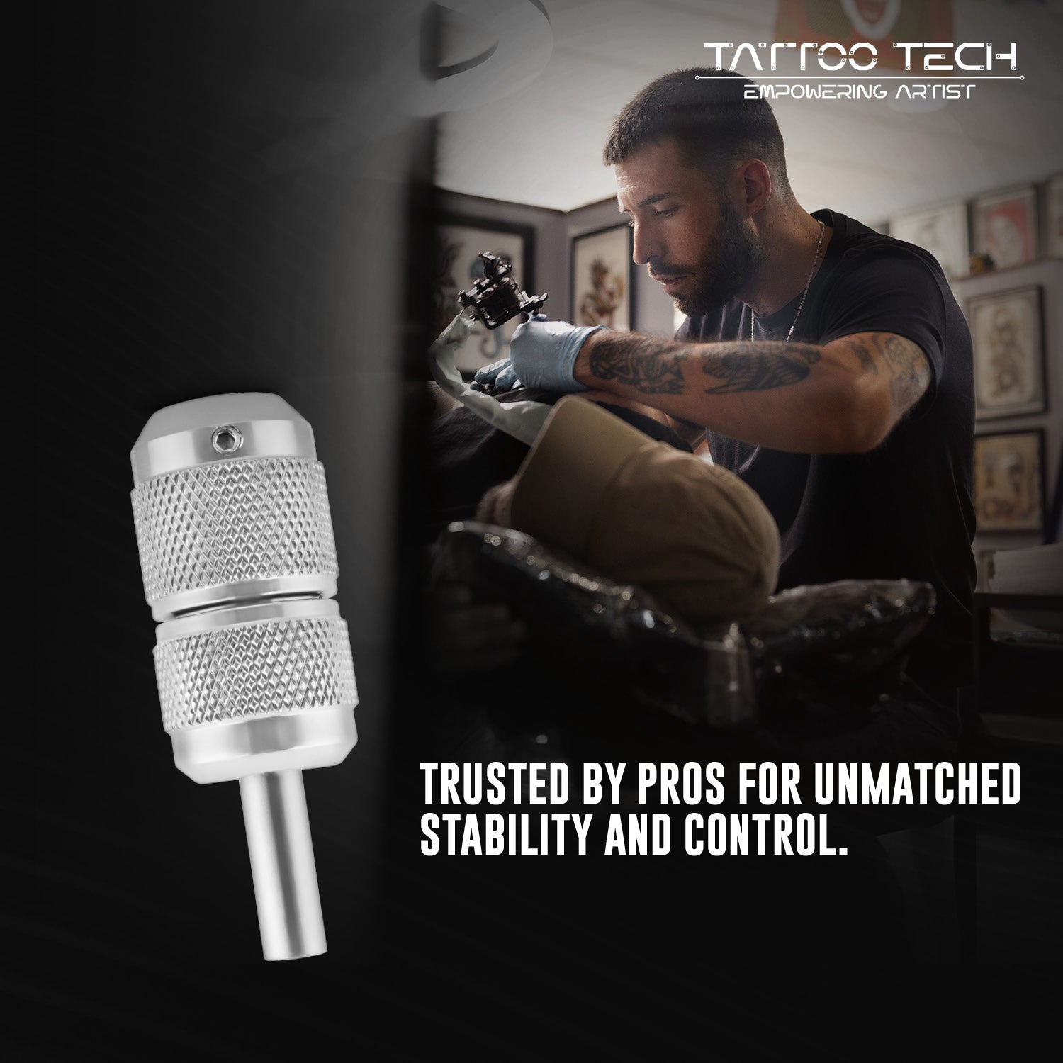 Tattoo Tech Pure Steel Material Self-Locking Grip