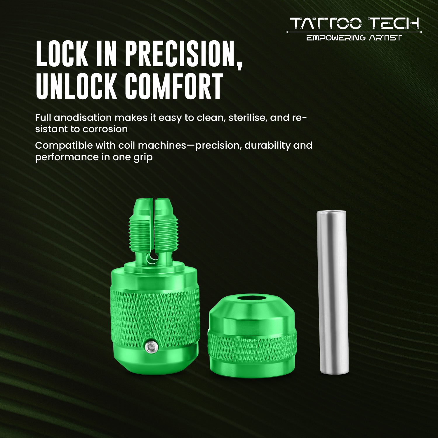 Tattoo Tech Pure Aluminium Material Self-Locking Grip