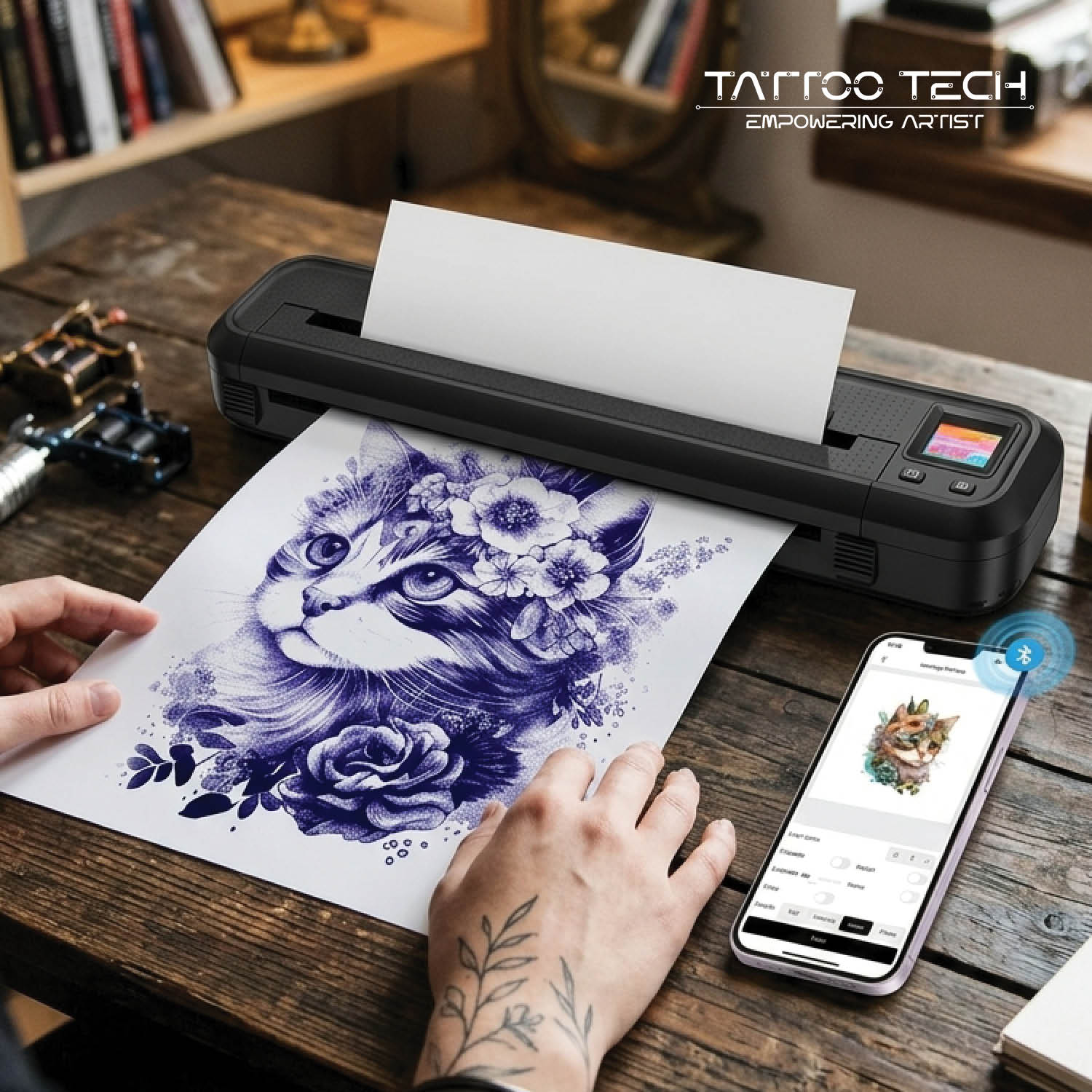 MHT-500 Stencil Wireless Thermal Tattoo Printer