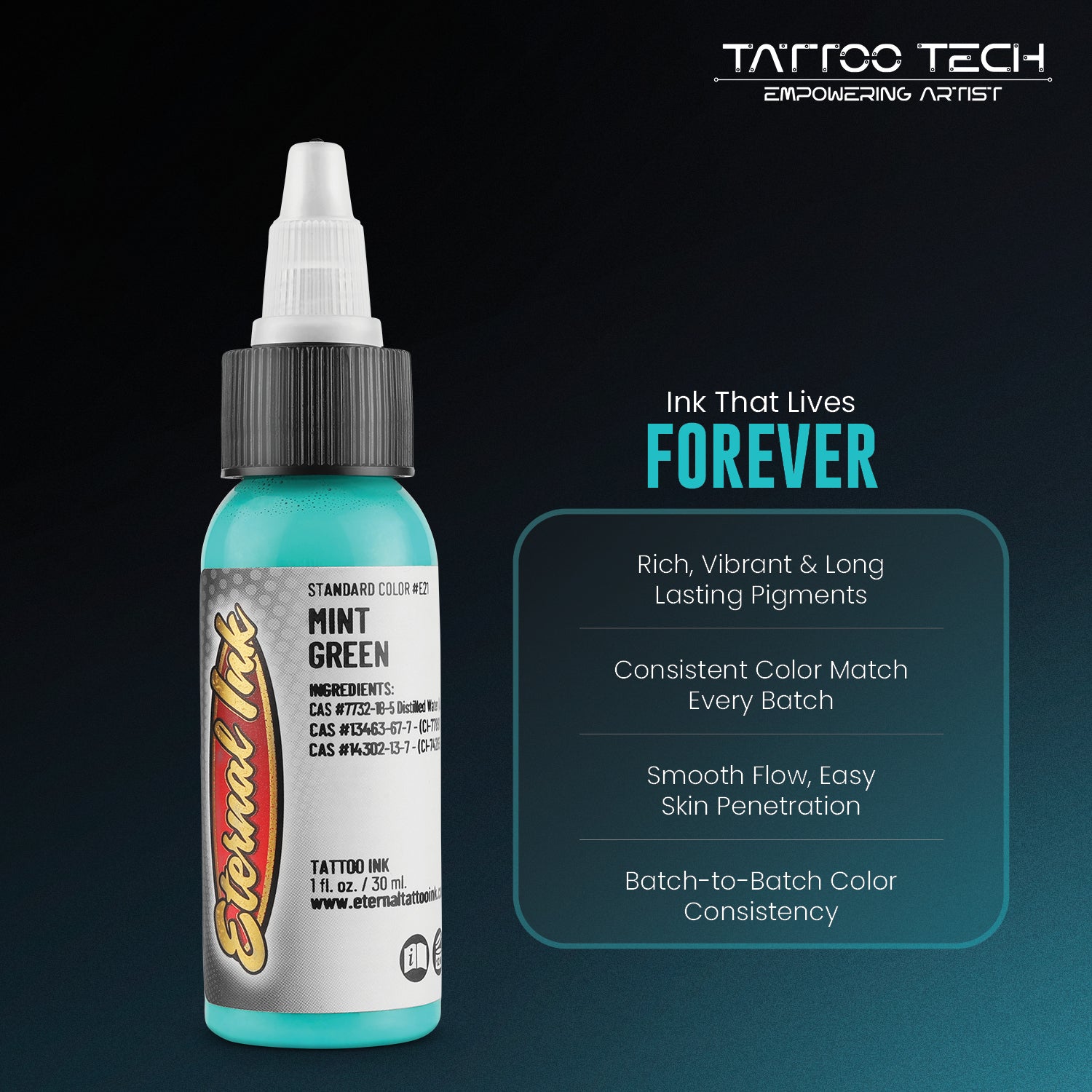 Eternal Tattoo Colors - Individual Bottles - 0.5oz