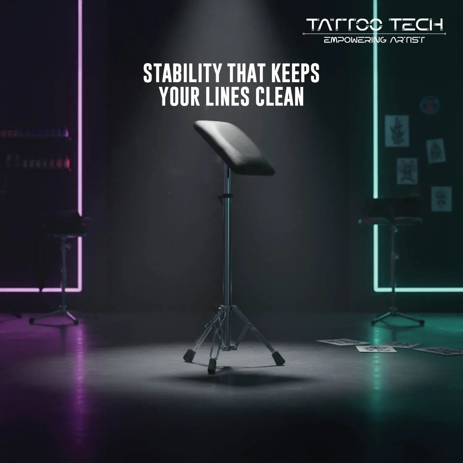 Adjustable Stainless Steel Tripod Tattoo Armrest Stand