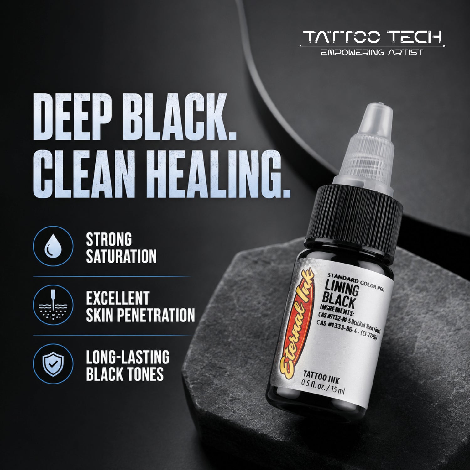 Eternal Lining Black Tattoo Ink