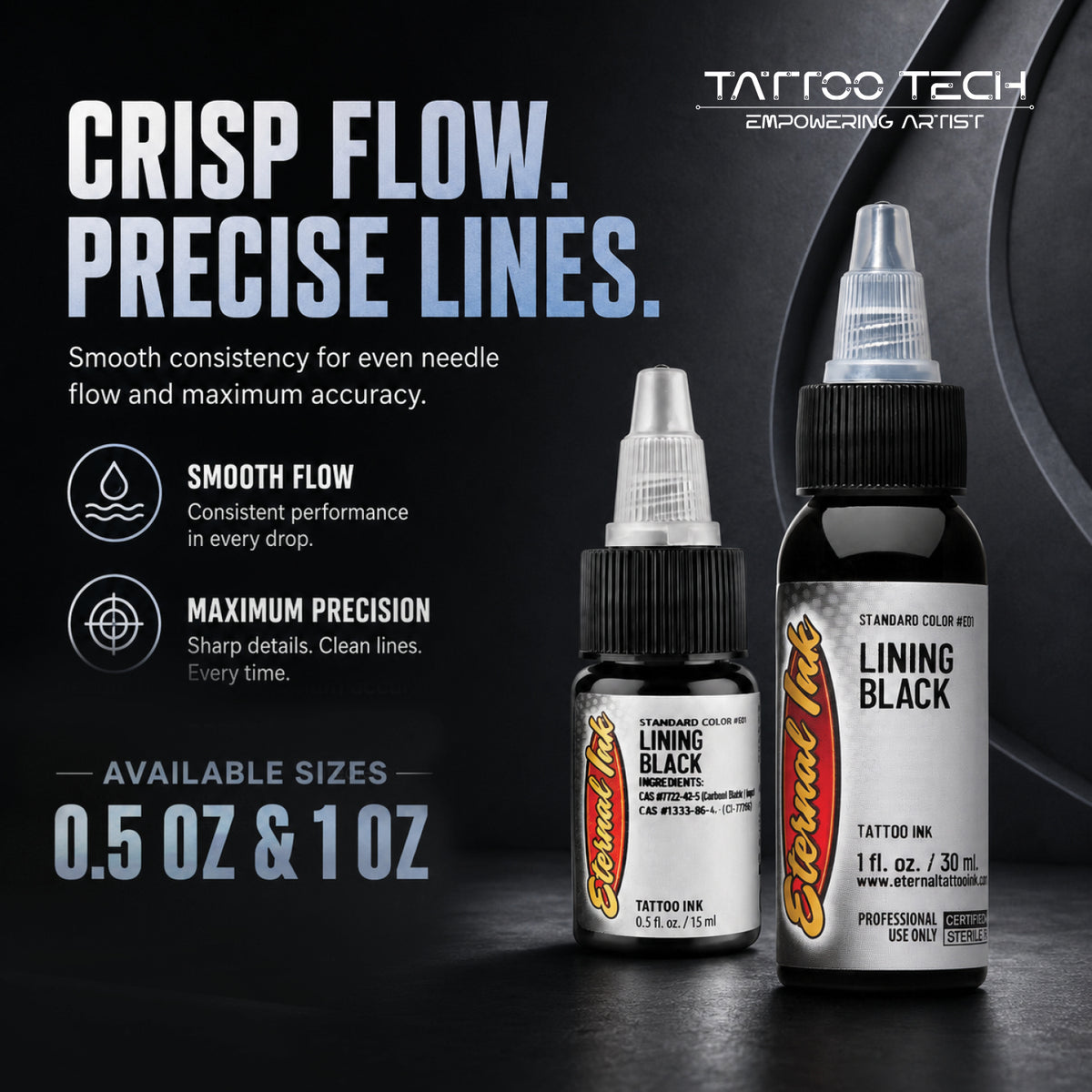 Eternal Lining Black Tattoo Ink