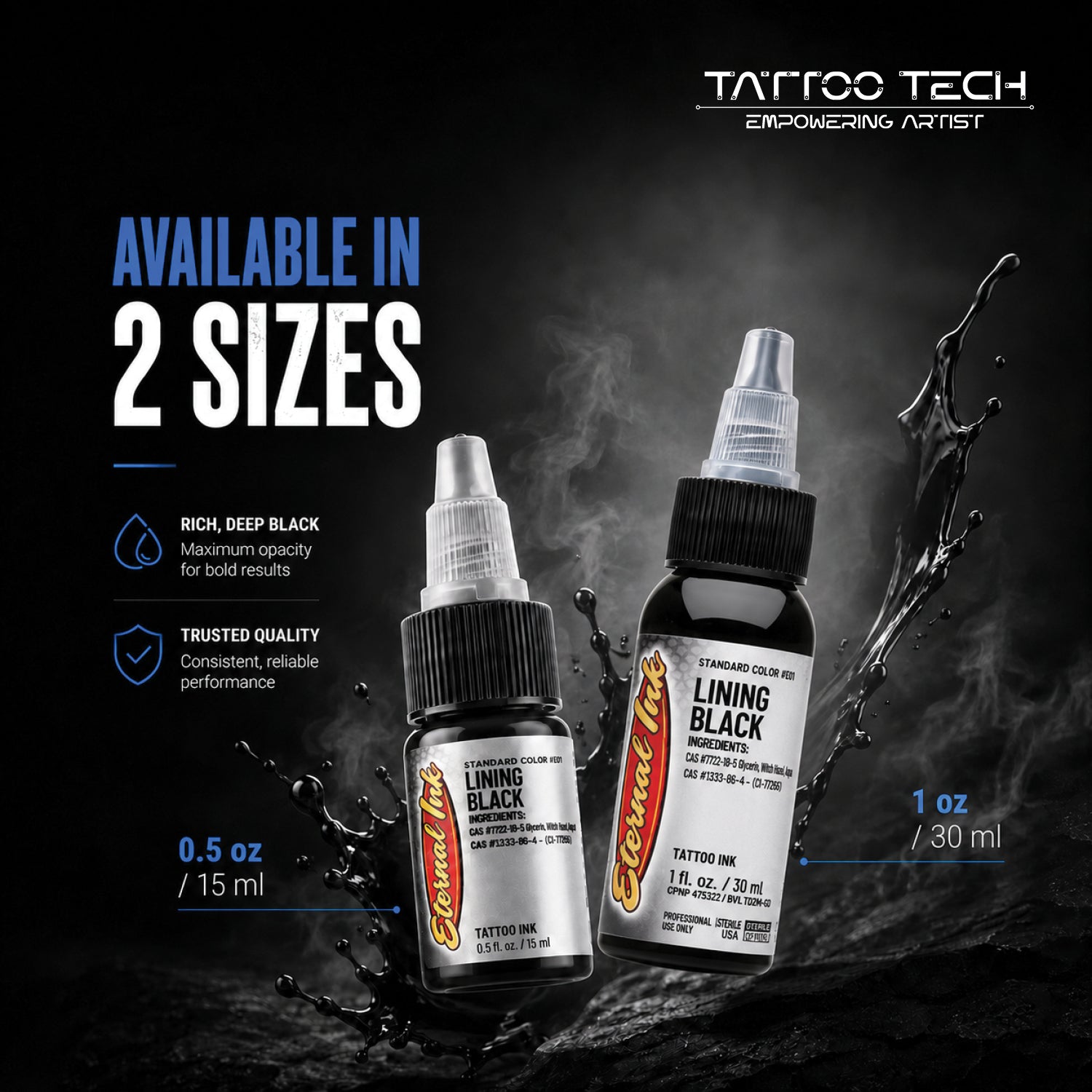 Eternal Lining Black Tattoo Ink