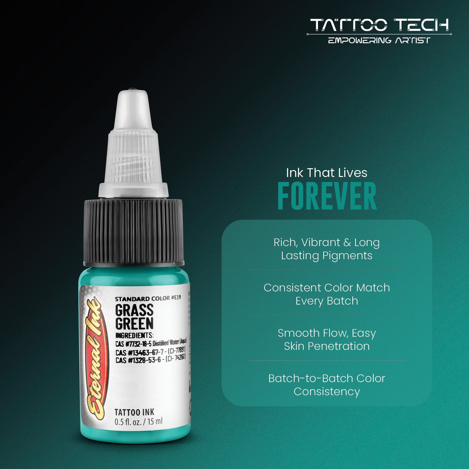 Eternal Tattoo Colors - Individual Bottles - 0.5oz