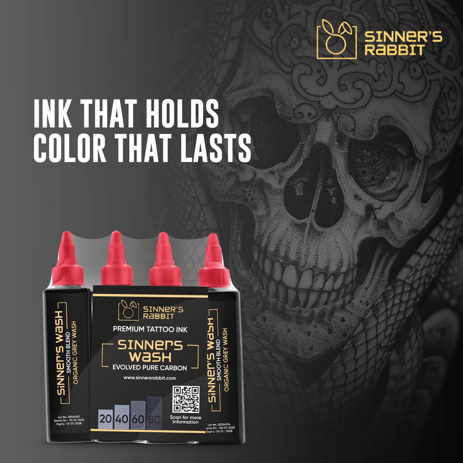 Sinner’s Wash – Set of 4 Contrasting Grey Tones (#20, #40, #60, #80)