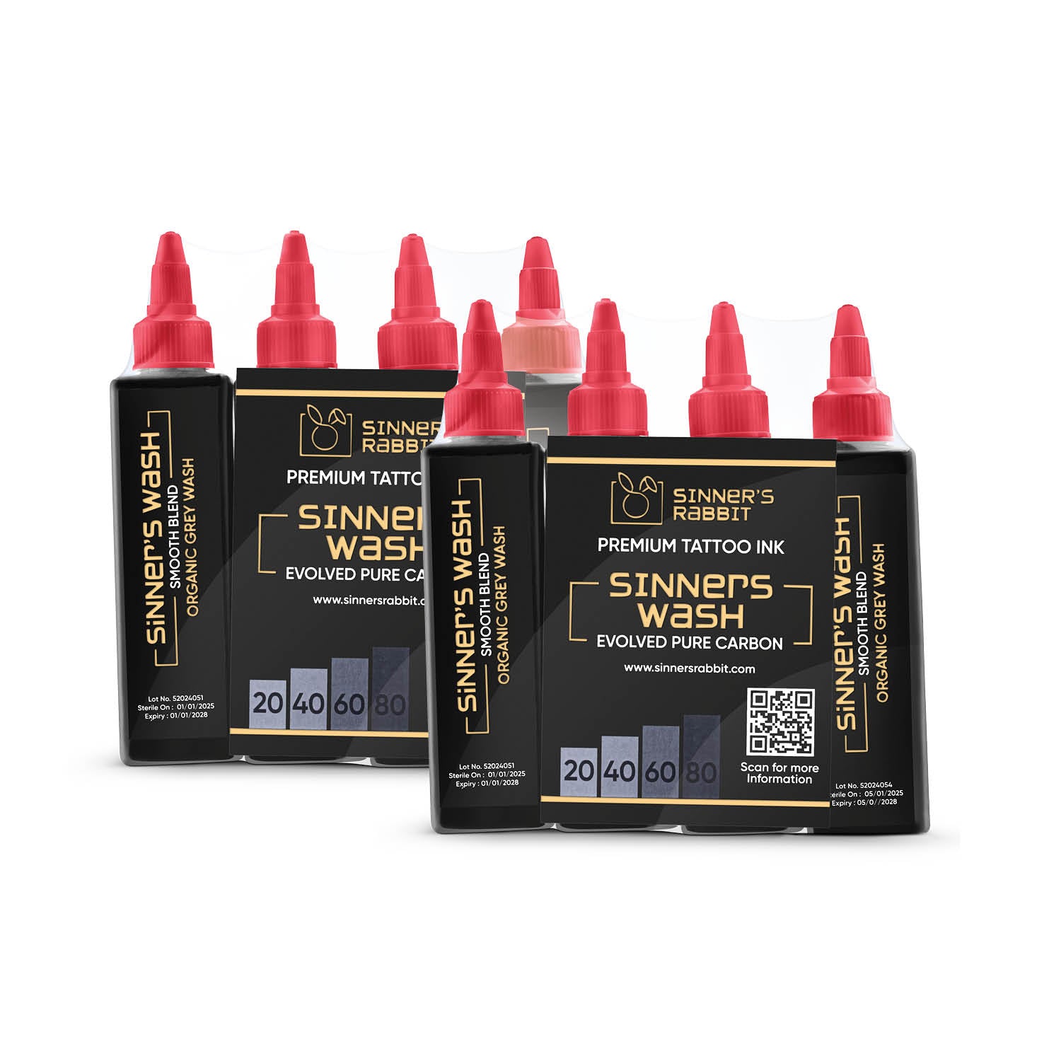 Sinner’s Wash – Set of 4 Contrasting Grey Tones (#20, #40, #60, #80)