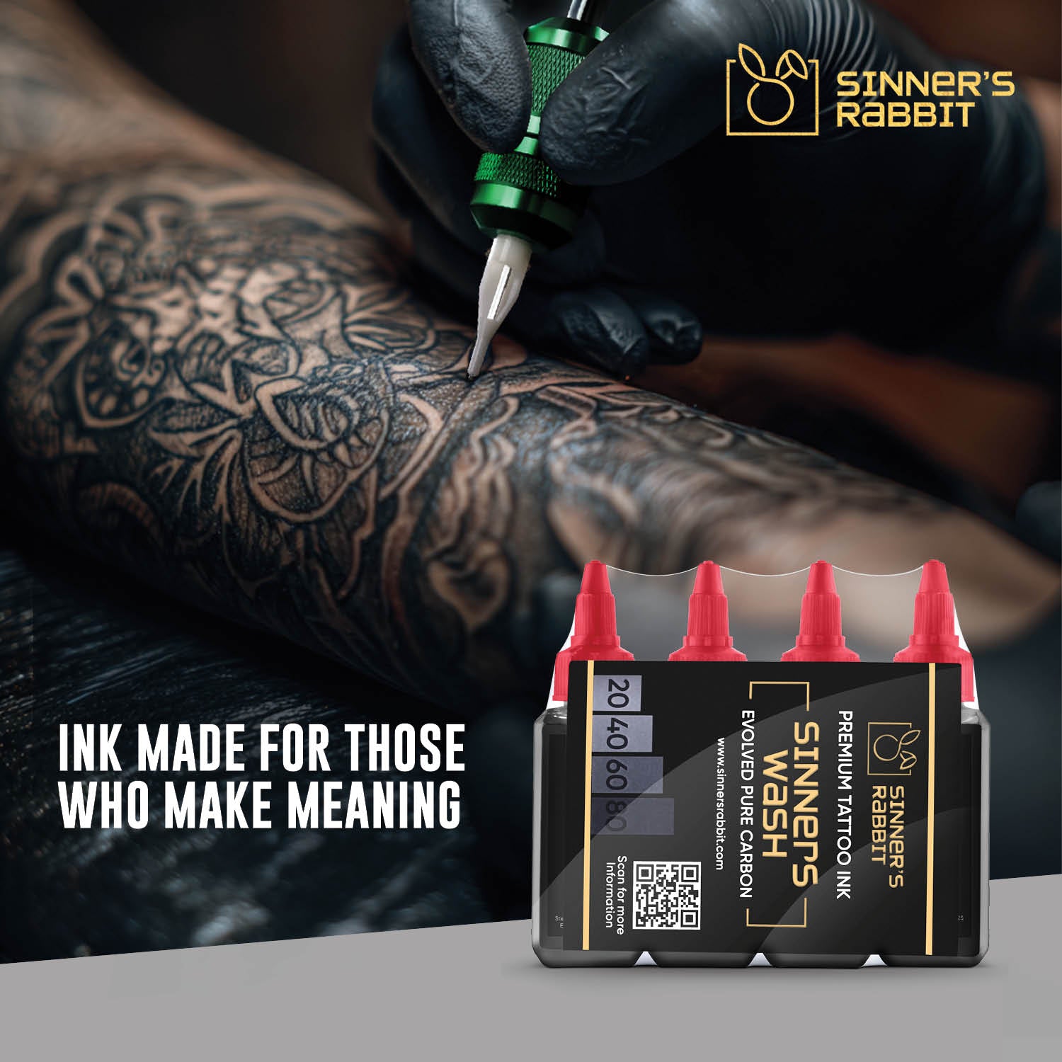 Sinner’s Wash – Set of 4 Contrasting Grey Tones (#20, #40, #60, #80)