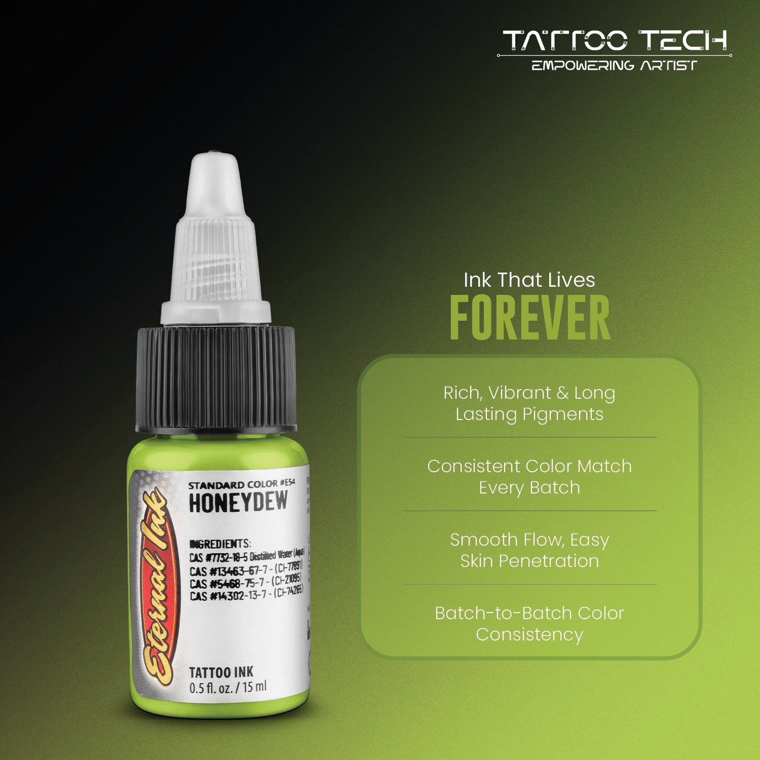 Eternal Tattoo Colors - Individual Bottles - 0.5oz