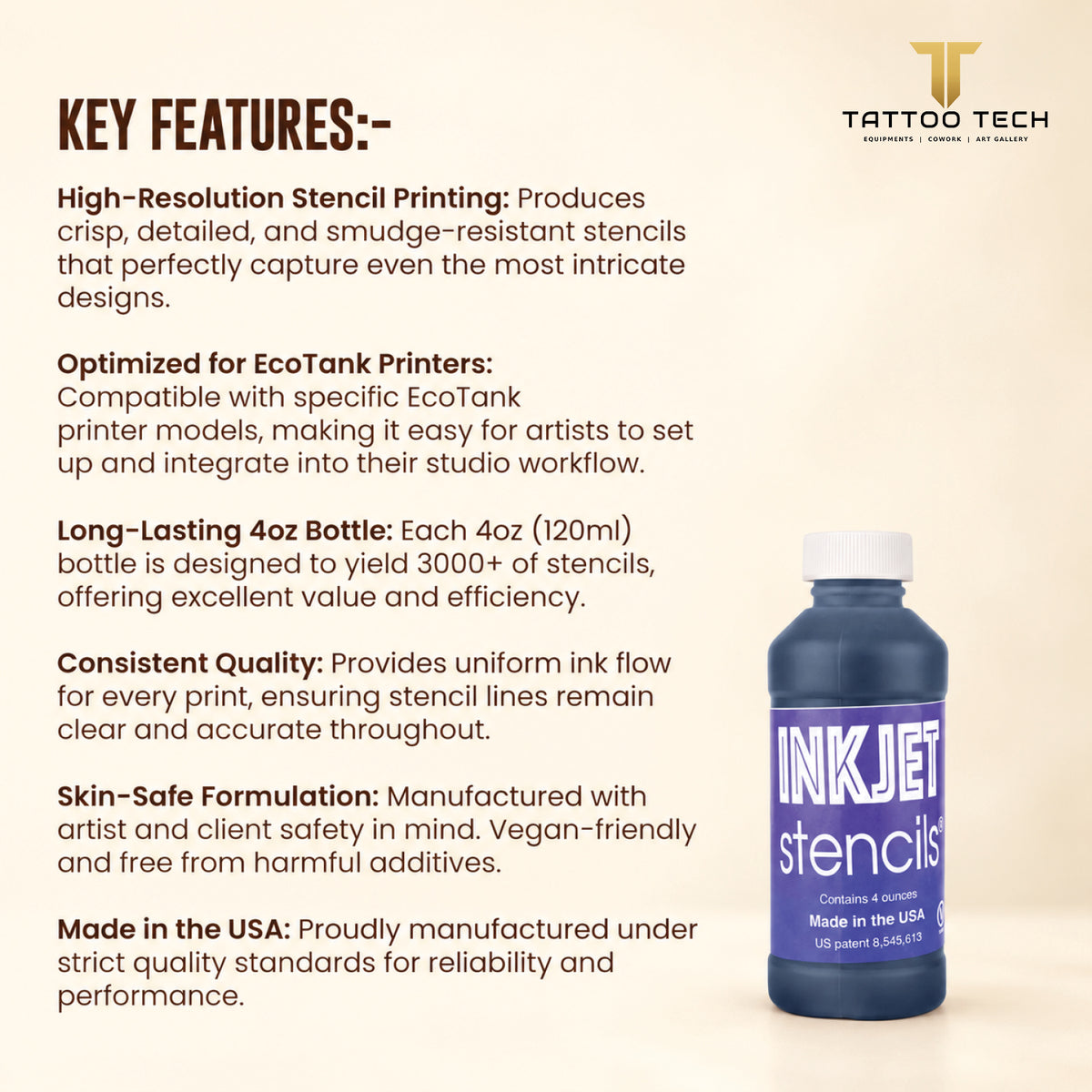 InkJet Transfer Ink for High Quality Stencil 120ml