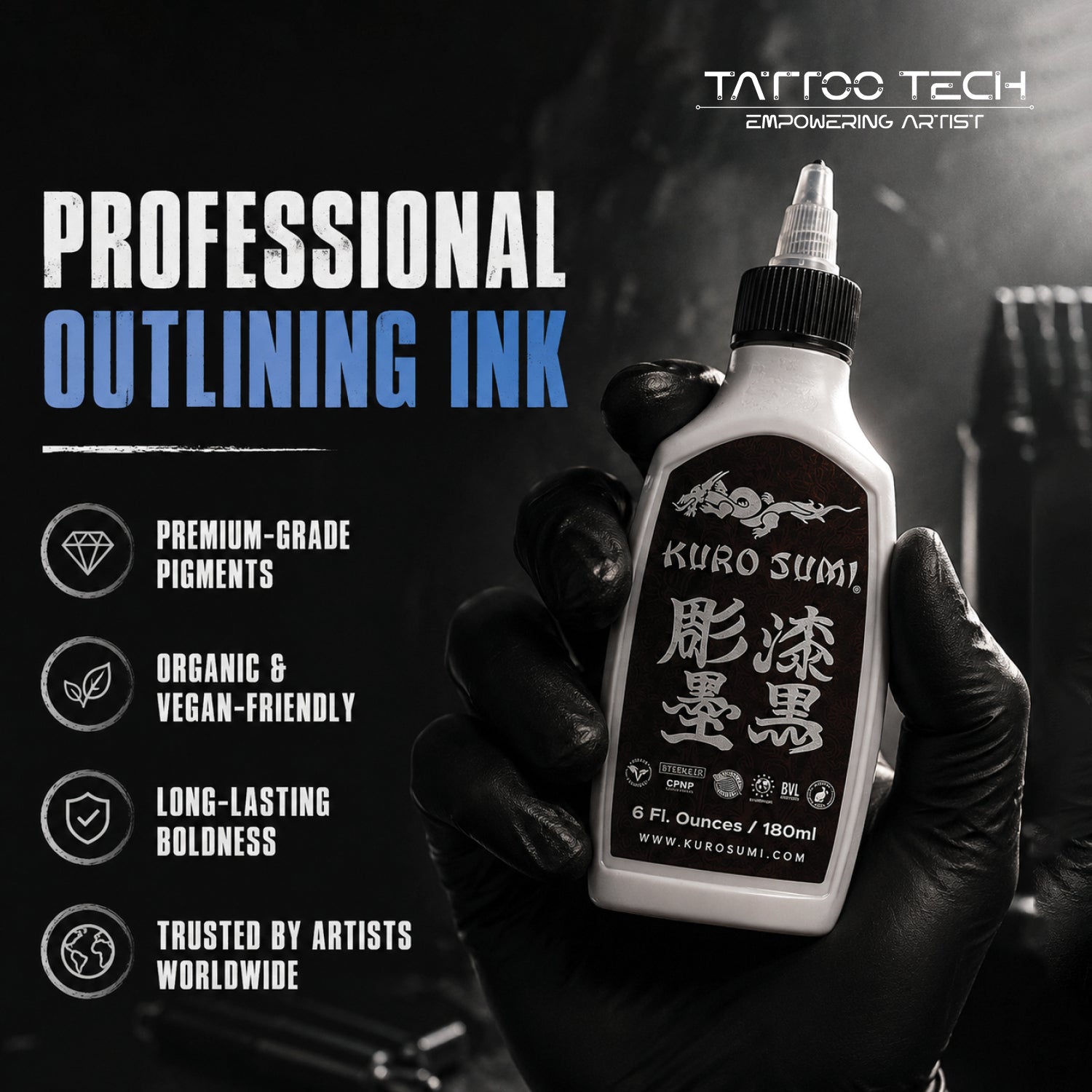 Kuro Sumi Outlining Tattoo Inks