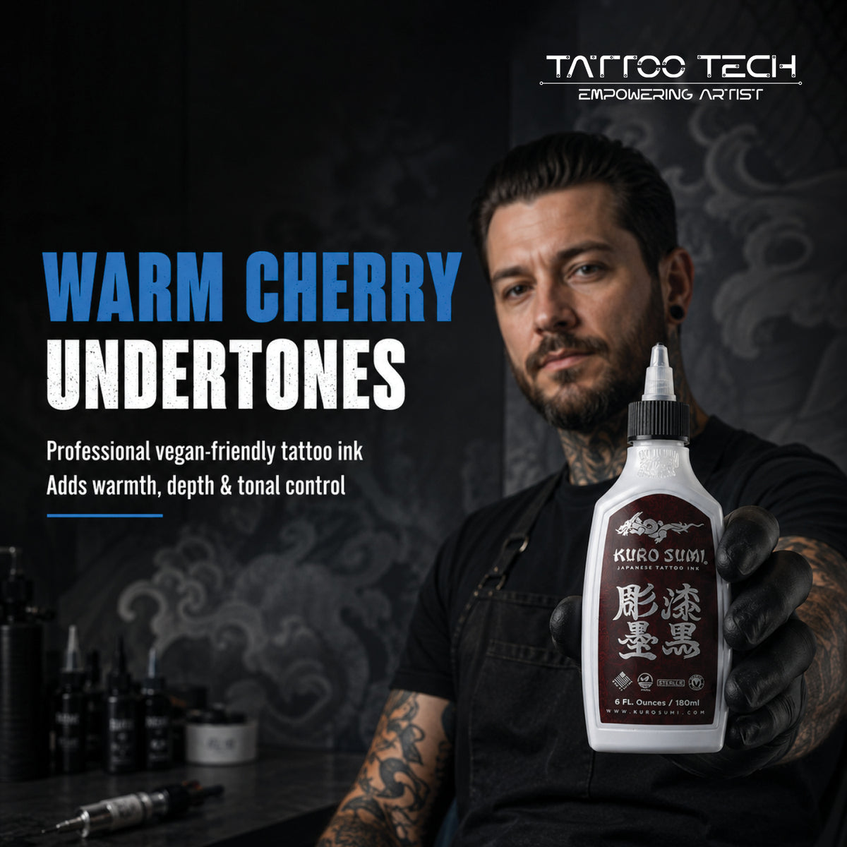 Kuro Sumi Premium Cherry Series Tattoo Ink - 6 oz