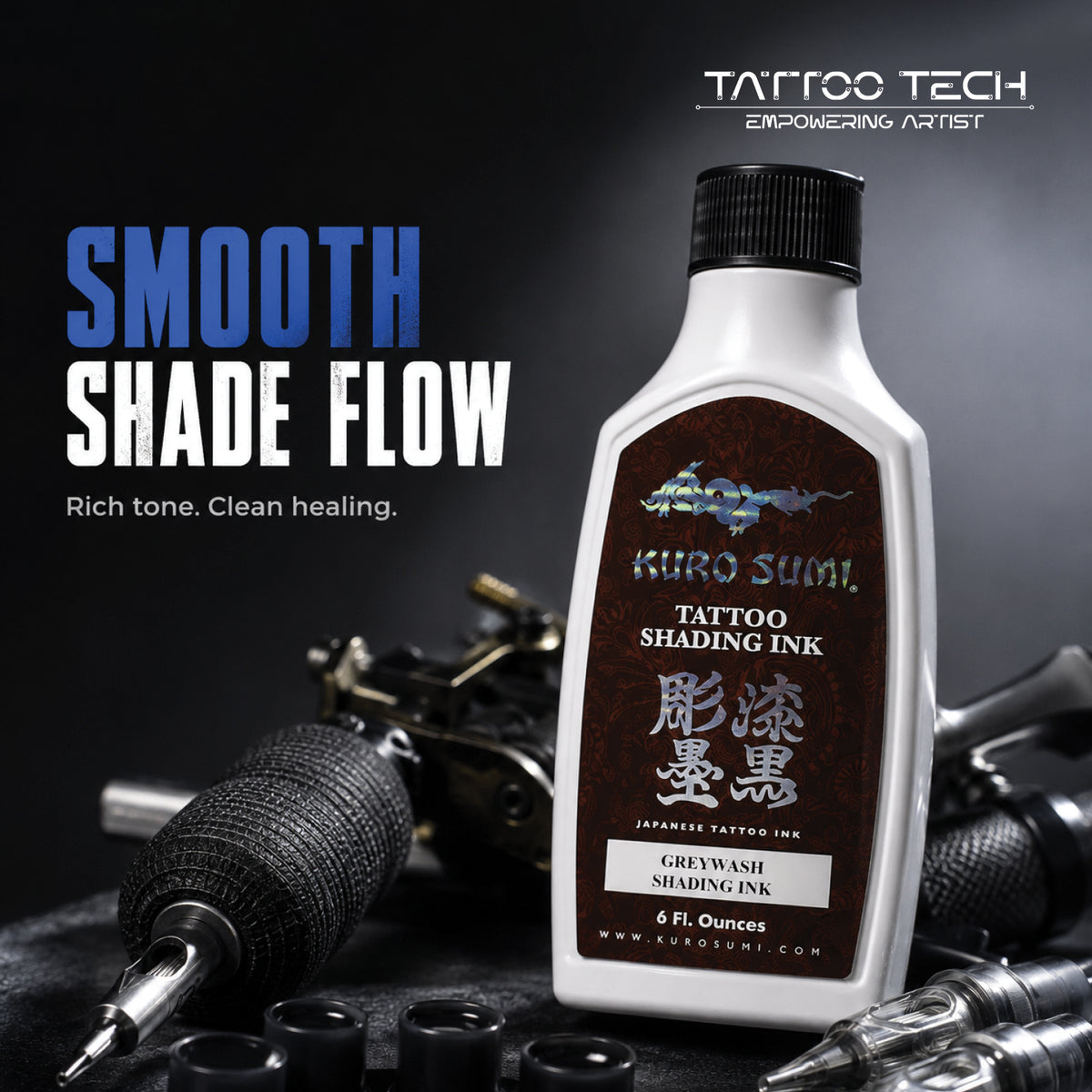 Kuro Sumi Premium Grey Wash Shading Tattoo Ink