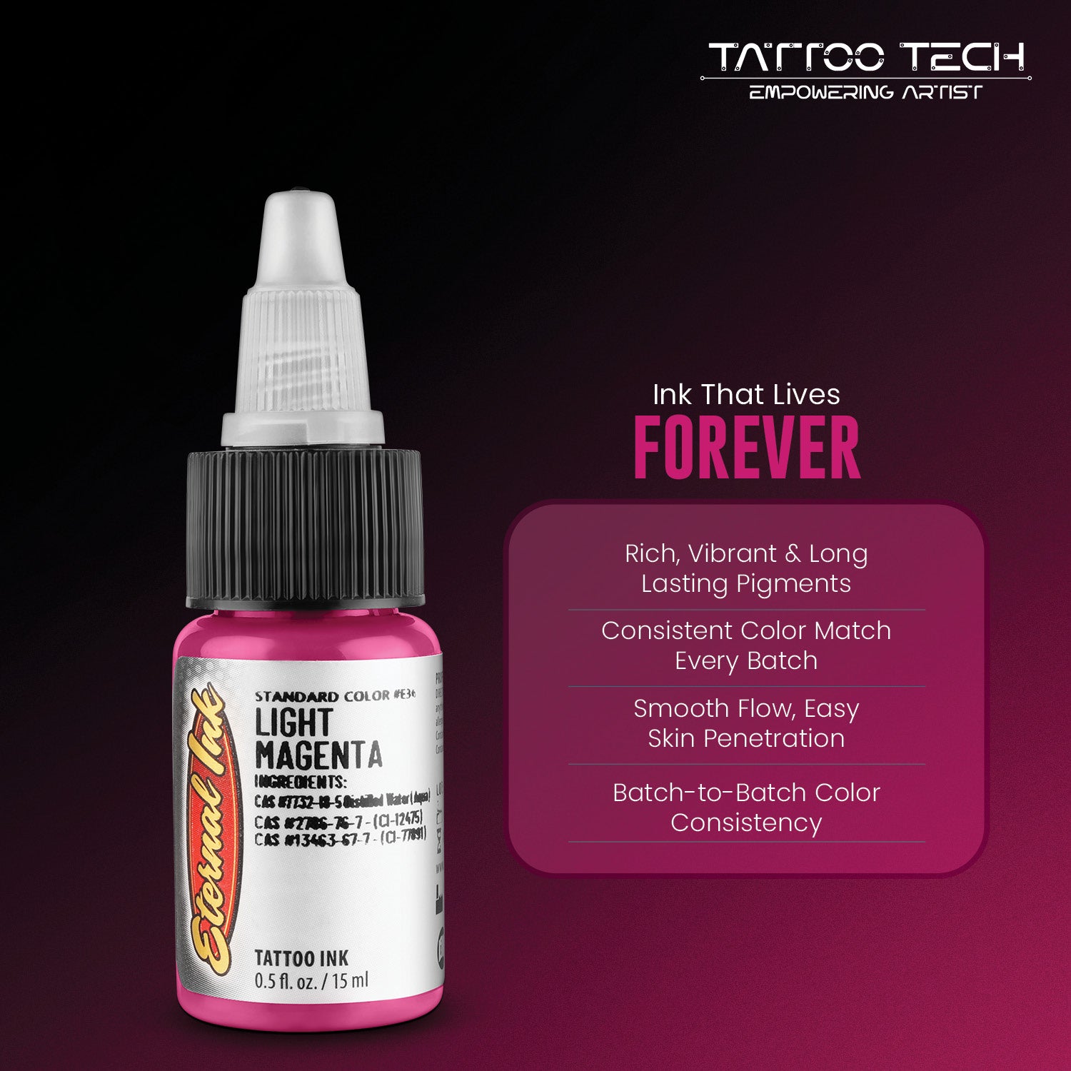 Eternal Tattoo Colors - Individual Bottles - 0.5oz