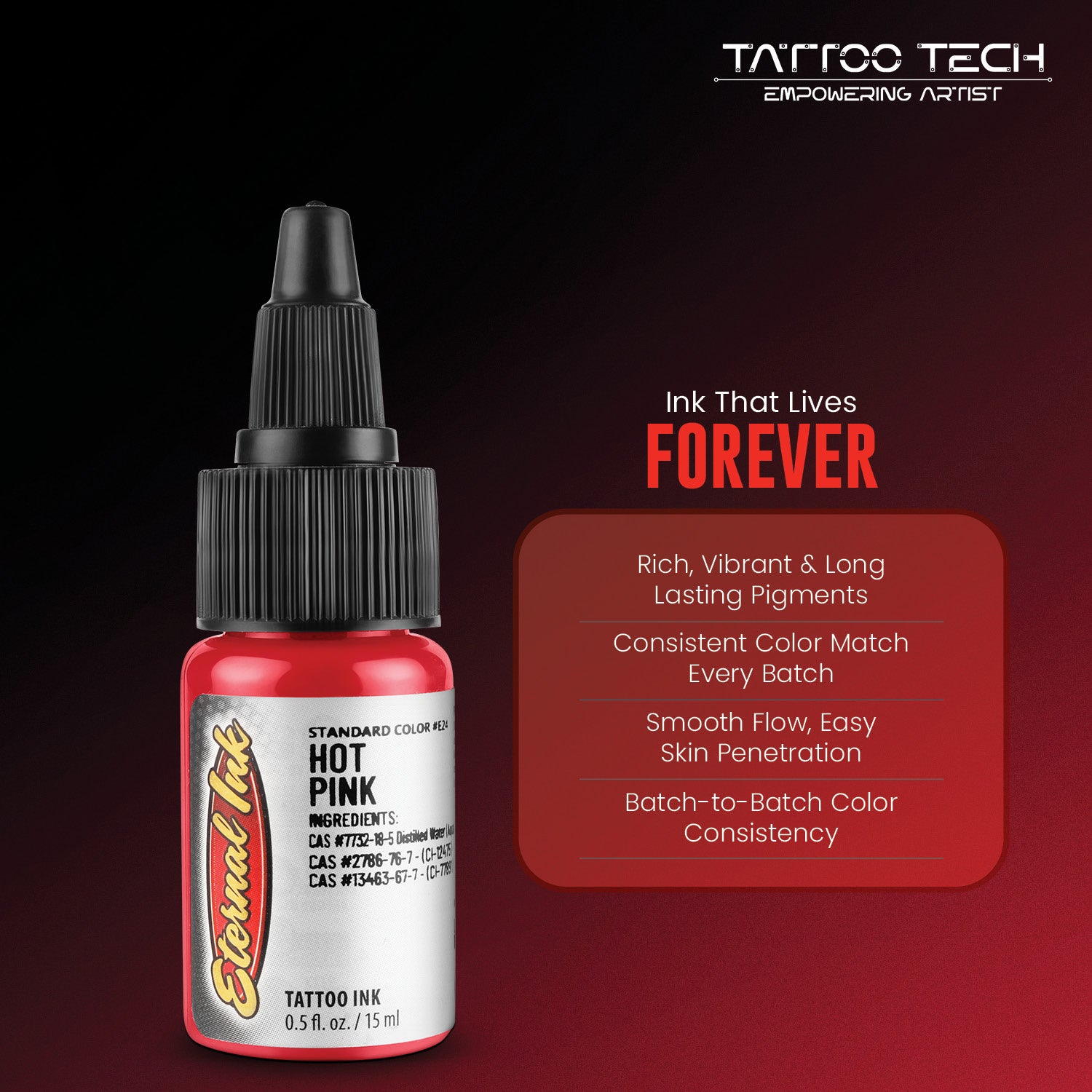 Eternal Tattoo Colors - Individual Bottles - 0.5oz