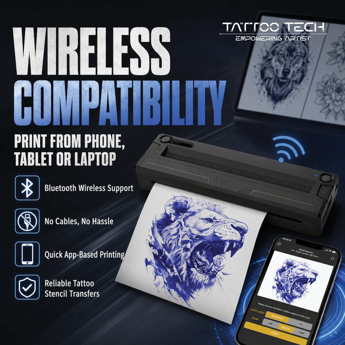 M8 Wireless Tattoo Transfer Printer