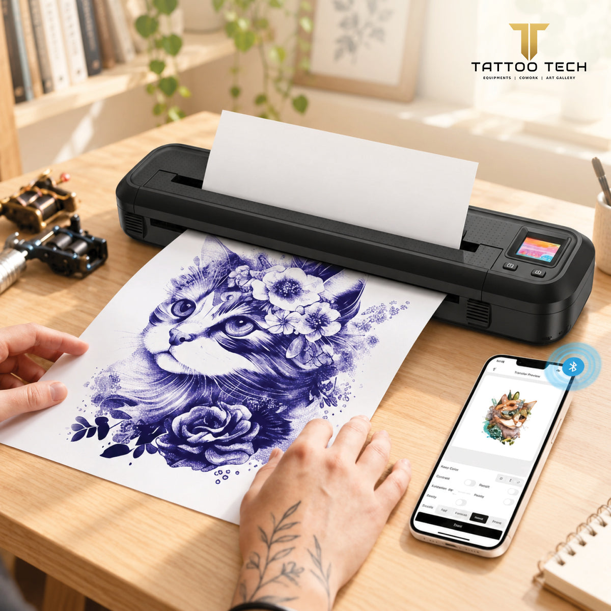 MHT-500 Stencil Wireless Thermal Tattoo Printer